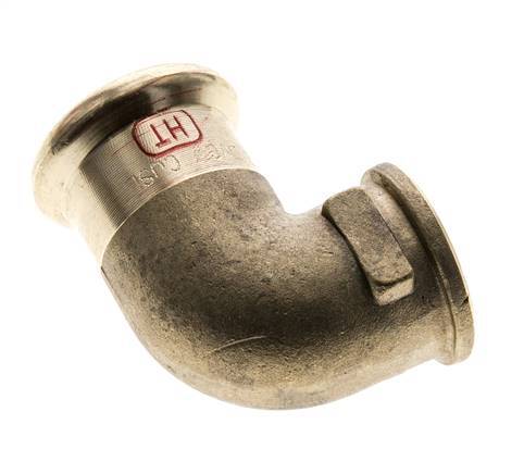 Raccord à sertir coude 90deg - 22mm Femelle & Rp 1/2'' Femelle - Alliage de cuivre