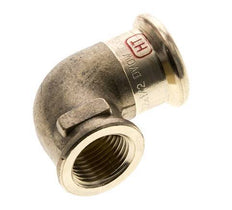 Raccord à sertir coude 90deg - 22mm Femelle & Rp 1/2'' Femelle - Alliage de cuivre