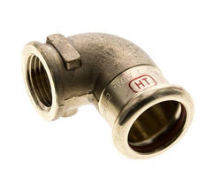 Raccord à sertir coude 90deg - 22mm Femelle & Rp 1/2'' Femelle - Alliage de cuivre