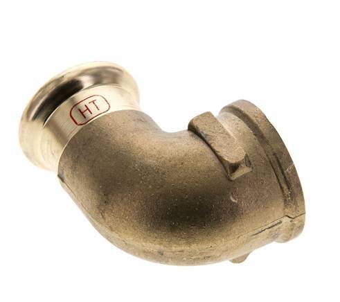 Raccord à sertir coude 90deg - 22mm Femelle & Rp 3/4'' Femelle - Alliage de cuivre