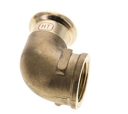 Raccord à sertir coude 90deg - 22mm Femelle & Rp 3/4'' Femelle - Alliage de cuivre