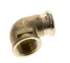Raccord presse coude 90deg - 28mm Femelle & Rp 1'' Femelle - Alliage de cuivre