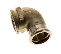 Raccord presse coude 90deg - 28mm Femelle & Rp 1'' Femelle - Alliage de cuivre