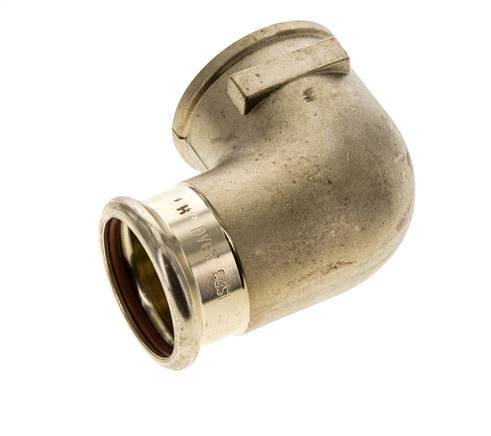 90deg Elbow Press Fitting - 35mm Female & Rp 1-1/4'' Female - Copper alloy