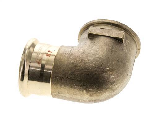 90deg Elbow Press Fitting - 42mm Female & Rp 1-1/2'' Female - Copper alloy