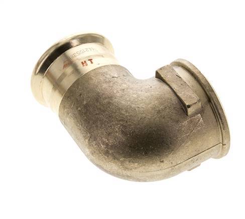 Raccord à sertir coude 90deg - 42mm Femelle & Rp 1-1/2'' Femelle - Alliage de cuivre