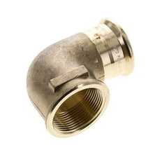 Raccord à sertir coude 90deg - 42mm Femelle & Rp 1-1/2'' Femelle - Alliage de cuivre