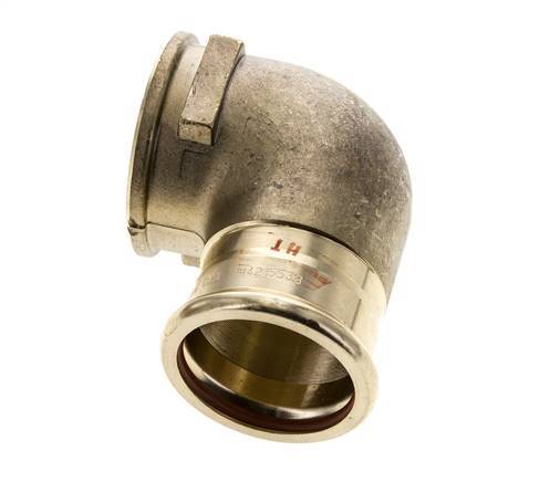 Raccord à sertir coude 90deg - 42mm Femelle & Rp 1-1/2'' Femelle - Alliage de cuivre