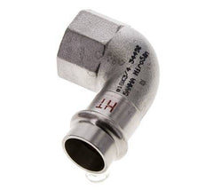 Raccord à sertir coude 90deg - 18mm femelle & Rp 3/4'' femelle - Acier inoxydable