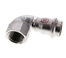 90deg Elbow Press Fitting - 22mm Female & Rp 3/4'' Female - Stainless Steel