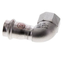 Raccord à sertir coude 90deg - 22mm femelle & Rp 3/4'' femelle - Acier inoxydable
