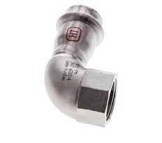 Raccord à sertir coude 90deg - 22mm femelle & Rp 3/4'' femelle - Acier inoxydable