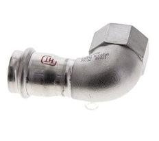 Raccord à sertir coude 90deg - 28mm femelle & Rp 1'' femelle - Acier inoxydable