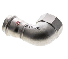 Raccord à sertir coude 90deg - 35mm femelle & Rp 1-1/4'' femelle - Acier inoxydable