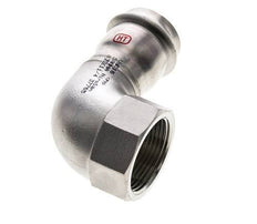 Raccord à sertir coude 90deg - 35mm femelle & Rp 1-1/4'' femelle - Acier inoxydable