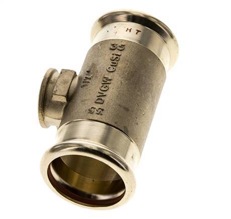 Raccord Tee Press - 35mm Femelle & Rp 1/2'' Femelle - Alliage de cuivre