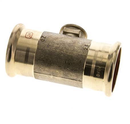 Raccord Tee Press - 42mm Femelle & Rp 1/2'' Femelle - Alliage de cuivre
