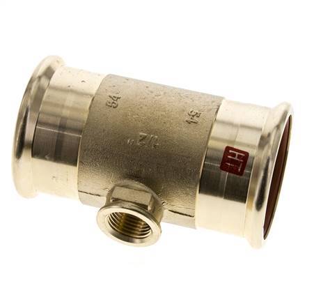 Raccord Tee Press - 54mm Femelle & Rp 1/2'' Femelle - Alliage de cuivre