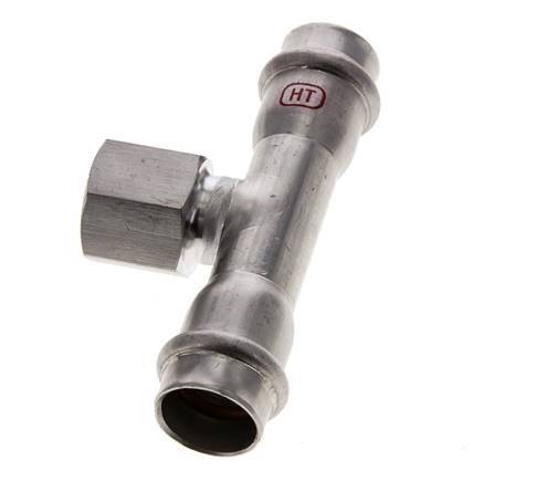 Raccord Tee Press - 18mm Femelle & Rp 1/2'' Femelle - Acier inoxydable