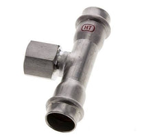 Raccord Tee Press - 18mm Femelle & Rp 1/2'' Femelle - Acier inoxydable