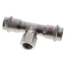 Raccord Tee Press - 22mm Femelle & Rp 1/2'' Femelle - Acier inoxydable