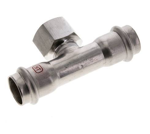 Raccord Tee Press - 22mm Femelle & Rp 3/4'' Femelle - Acier inoxydable