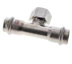 Raccord Tee Press - 22mm Femelle & Rp 3/4'' Femelle - Acier inoxydable