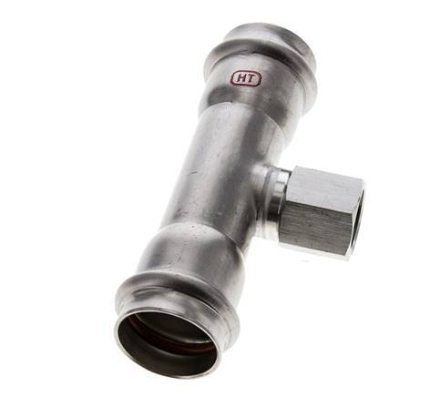 Raccord Tee Press - 28mm Femelle & Rp 1/2'' Femelle - Acier inoxydable