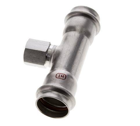 Raccord Tee Press - 28mm Femelle & Rp 1/2'' Femelle - Acier inoxydable