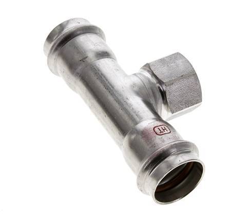 Raccord Tee Press - 28mm Femelle & Rp 3/4'' Femelle - Acier inoxydable