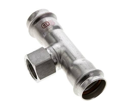 Raccord Tee Press - 28mm Femelle & Rp 3/4'' Femelle - Acier inoxydable