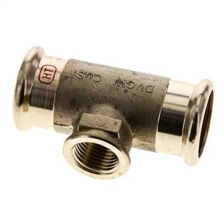 Raccord Tee Press - 35mm Femelle & Rp 1/2'' Femelle - Acier inoxydable