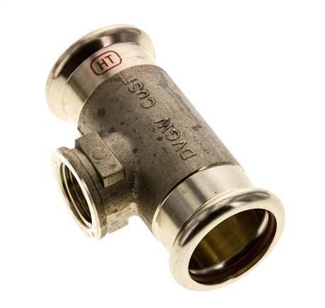 Raccord Tee Press - 35mm Femelle & Rp 1/2'' Femelle - Acier inoxydable