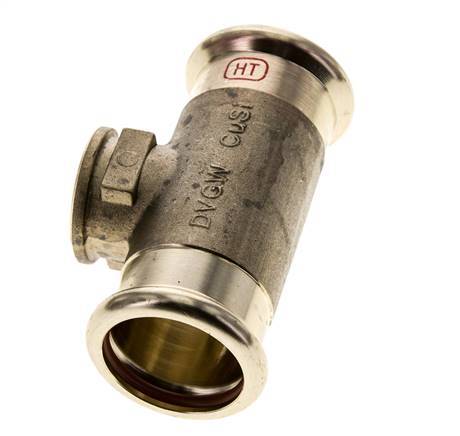 Raccord Tee Press - 35mm Femelle & Rp 1/2'' Femelle - Acier inoxydable