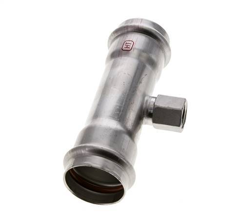 Raccord Tee Press - 42mm Femelle & Rp 1/2'' Femelle - Acier inoxydable
