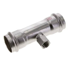 Raccord Tee Press - 42mm Femelle & Rp 1/2'' Femelle - Acier inoxydable