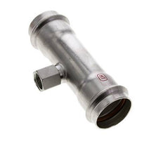 Raccord Tee Press - 42mm Femelle & Rp 1/2'' Femelle - Acier inoxydable