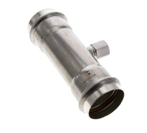 Raccord Tee Press - 54mm Femelle & Rp 1/2'' Femelle - Acier inoxydable