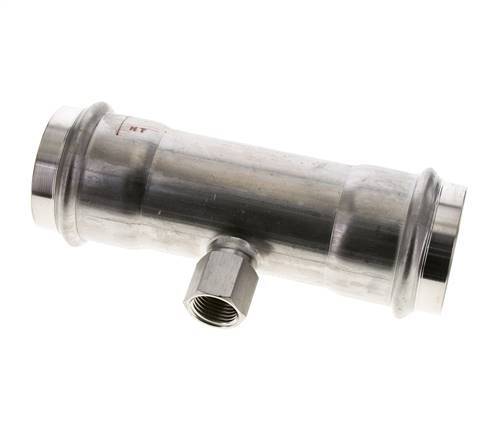 Raccord Tee Press - 54mm Femelle & Rp 1/2'' Femelle - Acier inoxydable