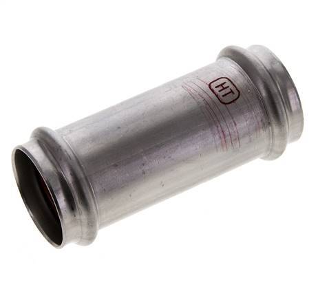 Raccord à sertir - 35mm femelle - Acier inoxydable long