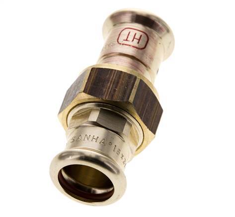Union Press Fitting - 18mm Female - Copper alloy Flat Sealing