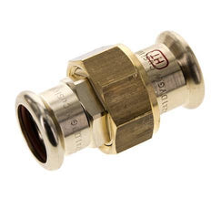 Raccord union à sertir - 22mm femelle - Joint plat en alliage de cuivre