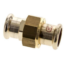 Raccord union à sertir - 22mm femelle - Joint plat en alliage de cuivre