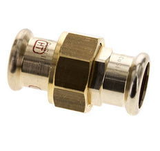 Raccord union à sertir - 22mm femelle - Joint plat en alliage de cuivre