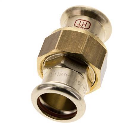 Raccord union à sertir - 22mm femelle - Joint plat en alliage de cuivre