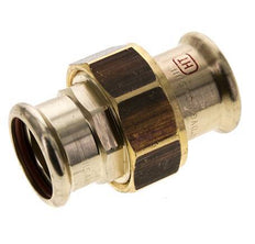 Raccord union à sertir - 28mm femelle - Joint plat en alliage de cuivre