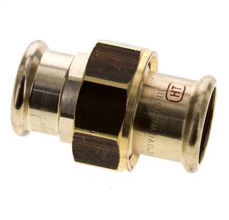 Raccord union à sertir - 28mm femelle - Joint plat en alliage de cuivre
