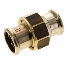 Raccord union à sertir - 28mm femelle - Joint plat en alliage de cuivre