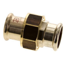 Raccord union à sertir - 28mm femelle - Joint plat en alliage de cuivre