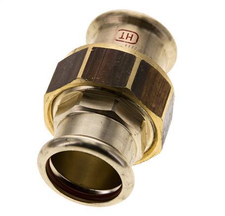Raccord union à sertir - 28mm femelle - Joint plat en alliage de cuivre
